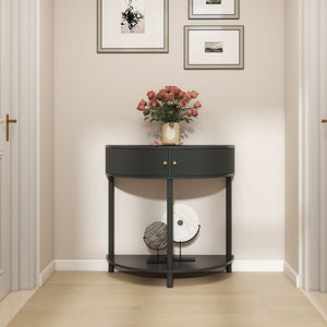 Demi Lune - Console Table With 2 Storage Drawers