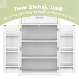 Bathroom Storage Cabinet With Multifunctional Storage Space, Drawer With Slide Rails, Adjustable Shelf
