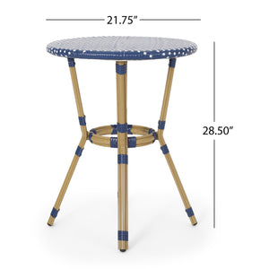 Outdoor PE Rattan and Aluminum 3 Piece French Bistro Set