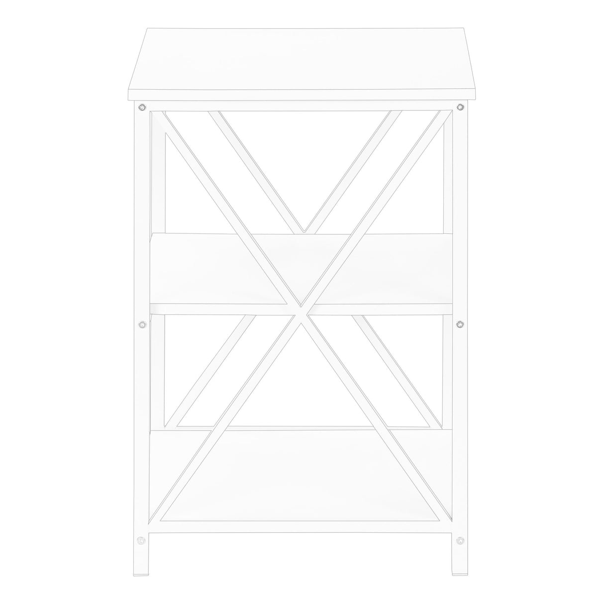 3 Tier Accent Table, Side Marble Look Contemporary & Modern