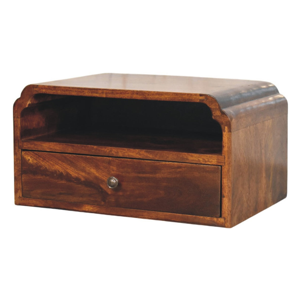 Artisan Furniture Solid Wood Avora Wall-Mounted Chestnut Bedside