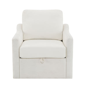 Swivel Arm Chair With USB Type-C Charging And Book Pocket