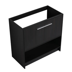 Modern Bathroom Vanity With Ceramic Sink, Freestanding Cabinet, Soft Closing Doors