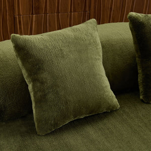 Modern Curved Sofa With Pillows