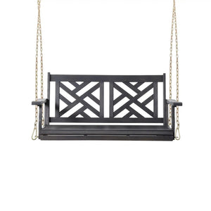 Alejandro - Acacia Wood Porch Swing With Slat Panel Seating - Best Buy Furniture