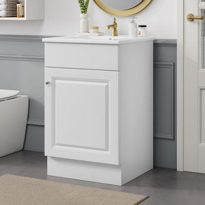 Bathroom Vanity With Sink, Cabinet With Adjustable Shelf - Best Buy Furniture