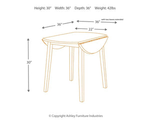 Hammis - Round DRM Drop Leaf Table - Dark Brown - Best Buy Furniture