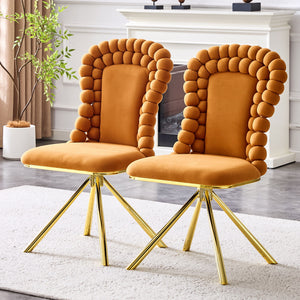 Puffy Bubble, Ball Chain Chair For Dining Room & Kitchen (Set of 2)