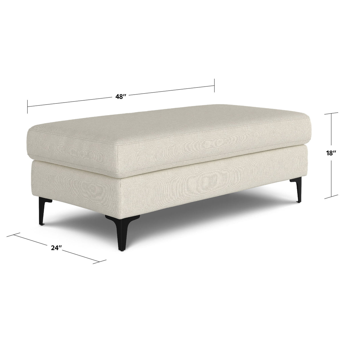 Ava - Versatile Mid Century Ottoman