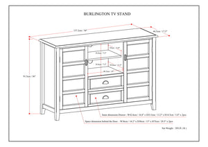 Burlington - Handcrafted Tall TV Media Stand
