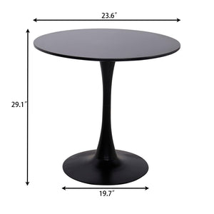 Modern Black Round Table