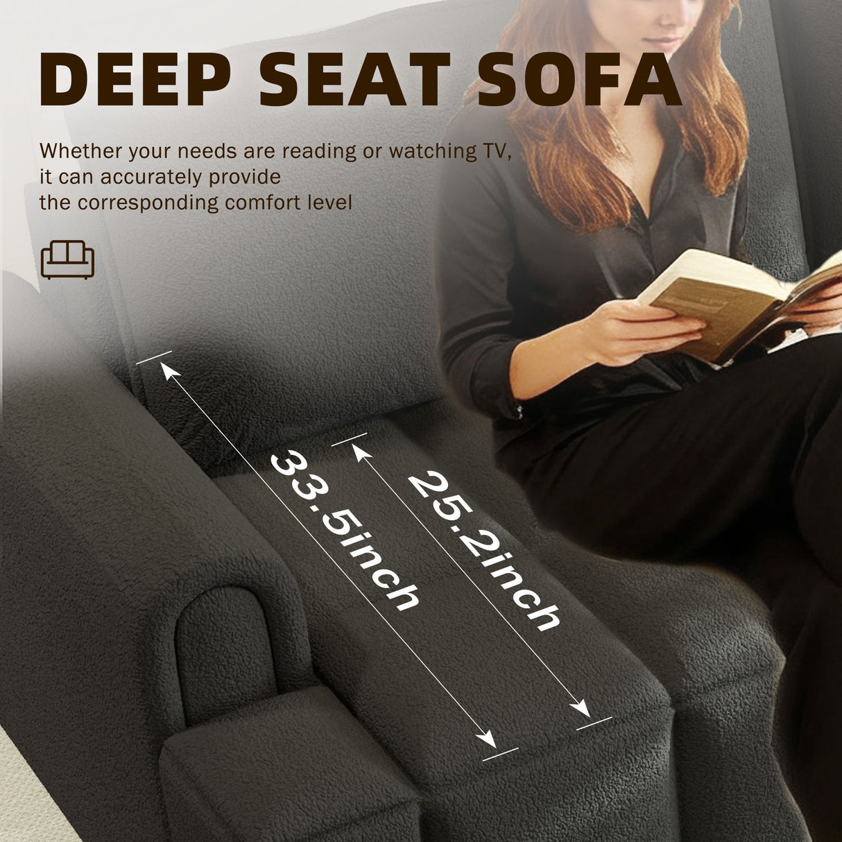 4 Seater Modern Couch With Seats Storage