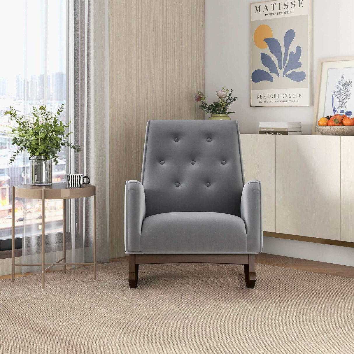 Demetrius - Solid Wood Rocking Chair