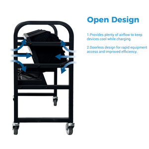 16-Device Mobile Open School Charging Cart Station