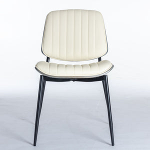 Dining Chairs (Set of 2) Mid-Century Modern Retro Chair With Walnut Bentwood Back Upholstered Seat Metal Legs Adjustable Foot For Kitchen Dining Room Chairs