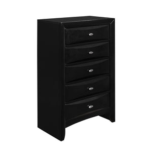 Lucille - 5 Piece Bedroom Set With Storage Drawers And Bookcase Headboard