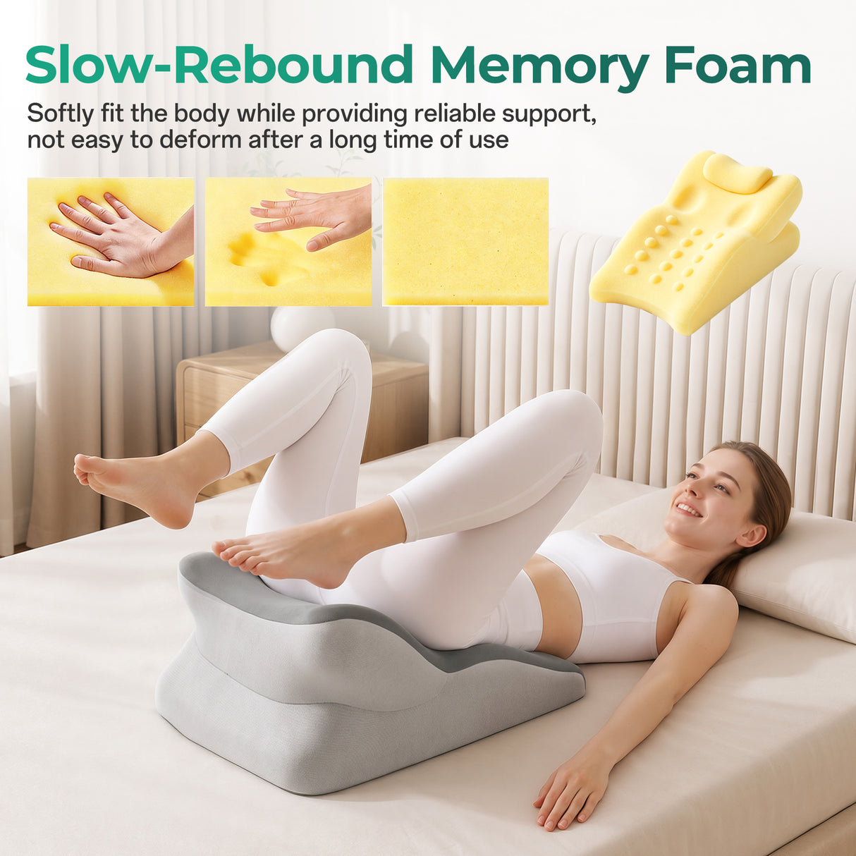 Ergonomic 27° Memory Foam Support Pillow