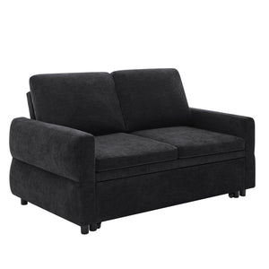 Convertible Sofa Bed Loveseat With Adjustable Backrest And USB Ports