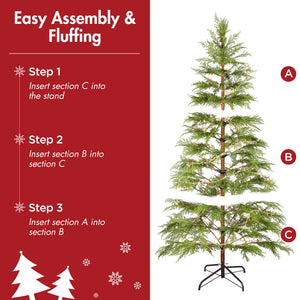 6 Feet Artificial Full Christmas Tree with LED Lights