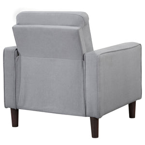 Harvey - Upholstered Tufted Accent Chair - Gray