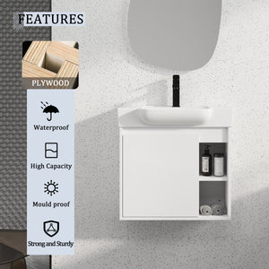 24'' Wall-Mounted Bathroom Vanity