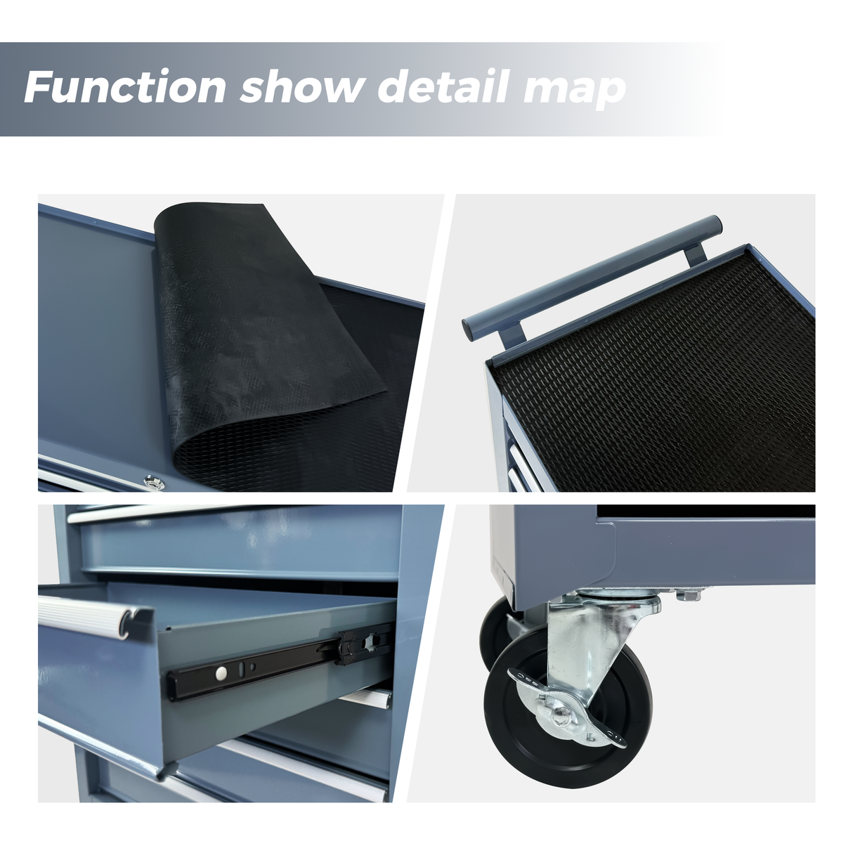 Multifunctional Rolling Tool Chest with 7 Drawers