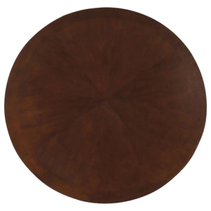Calloway - Round Game Table With Pedestal Base - Dark Brown