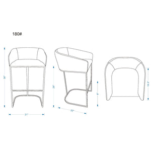 Mid-Century Modern Stool With Steel Base