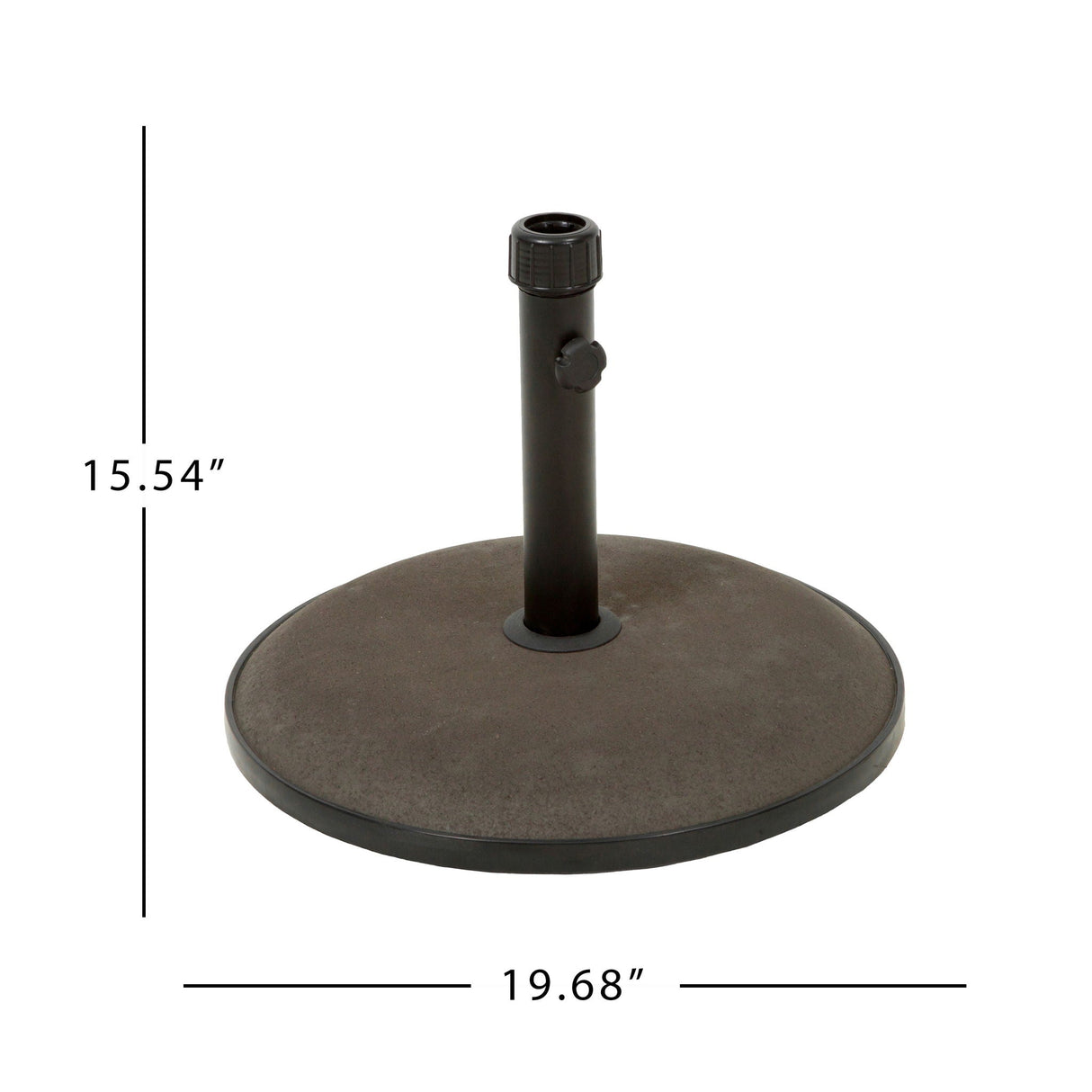 Um Holder Round Umbrella Base 66 Lbs Concrete - Brown - Best Buy Furniture