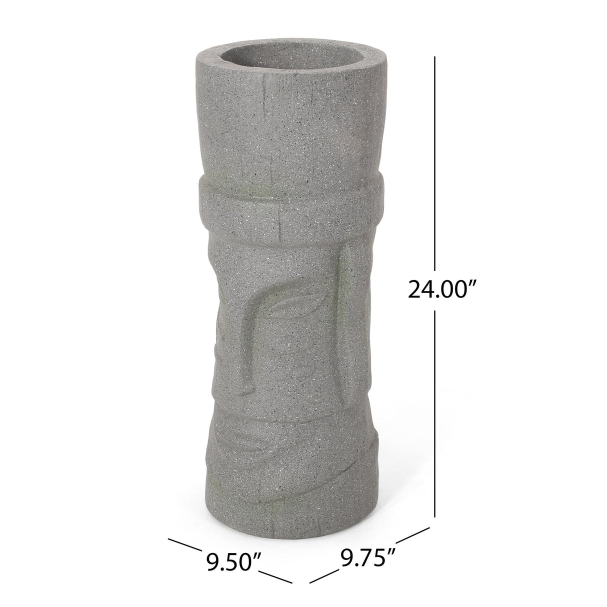 Classic Flower Planter With Magnesium Oxide Material - Stone Gray - Best Buy Furniture
