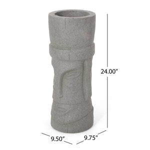 Classic Flower Planter With Magnesium Oxide Material - Stone Gray - Best Buy Furniture