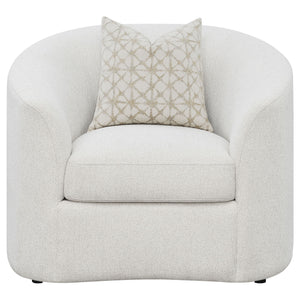 Rory - Sloped Arms Chair With Pillow - White