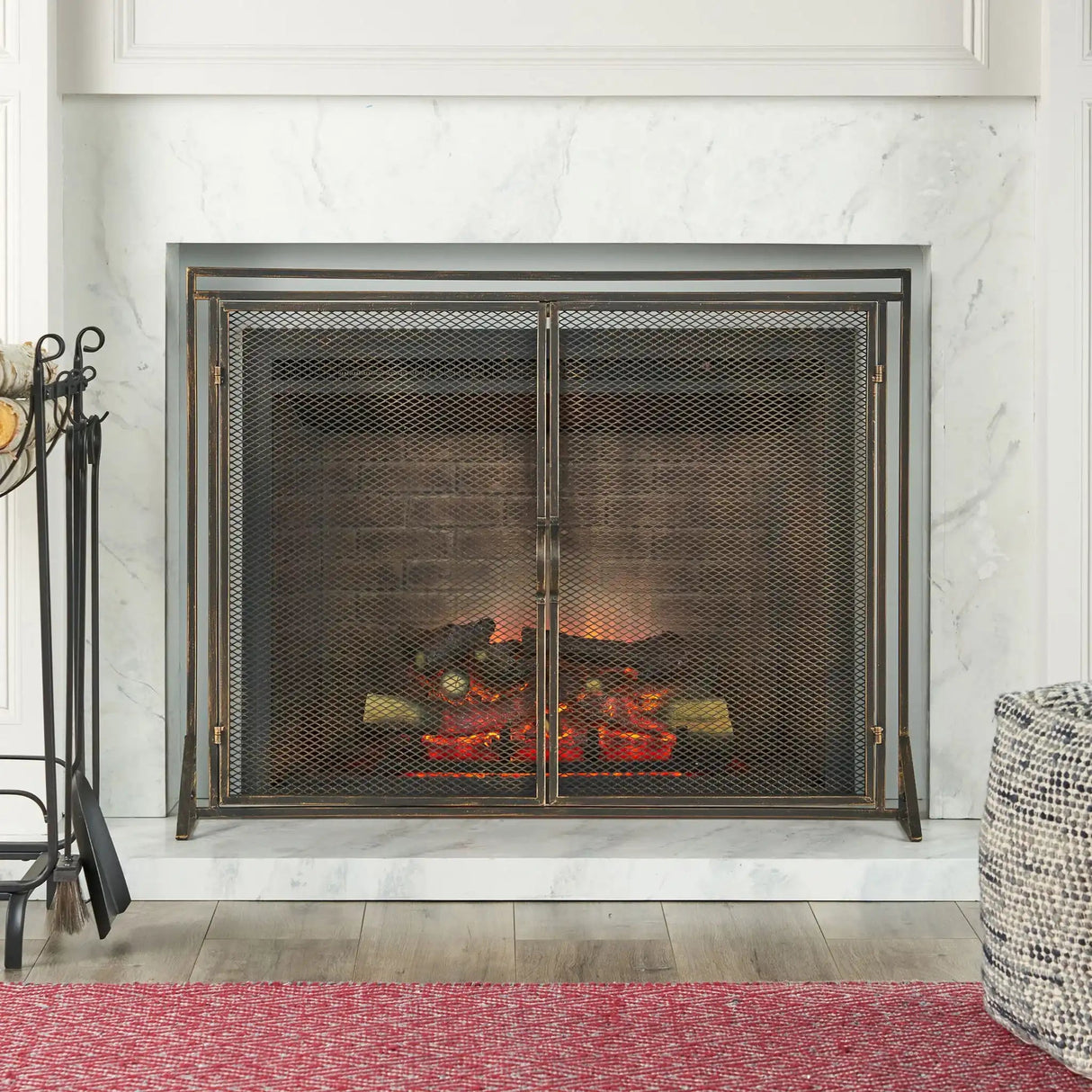 Samantha - Iron Fireplace Screen 2 Door Design - Best Buy Furniture