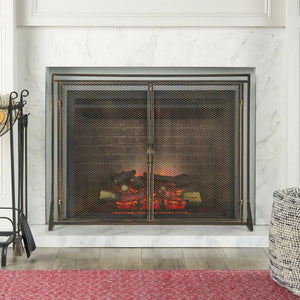Samantha - Iron Fireplace Screen 2 Door Design - Best Buy Furniture