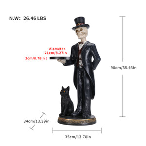 Halloween Skeleton Butler Floor Statue