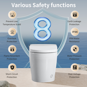 Tankless Smart Toilet With Bidet Built In