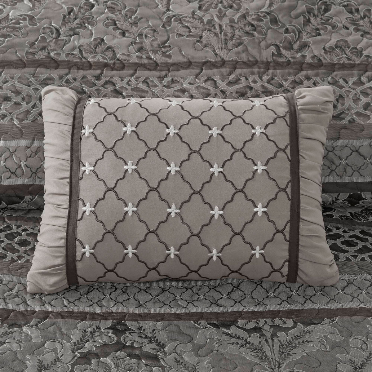 5-Piece Queen 5 Piece Reversible Jacquard Bedspread Set