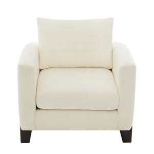 Modern Accent Chair Stylish Club Chair Armchair with Rubberwood Legs for Living Room, Bedroom, or Office