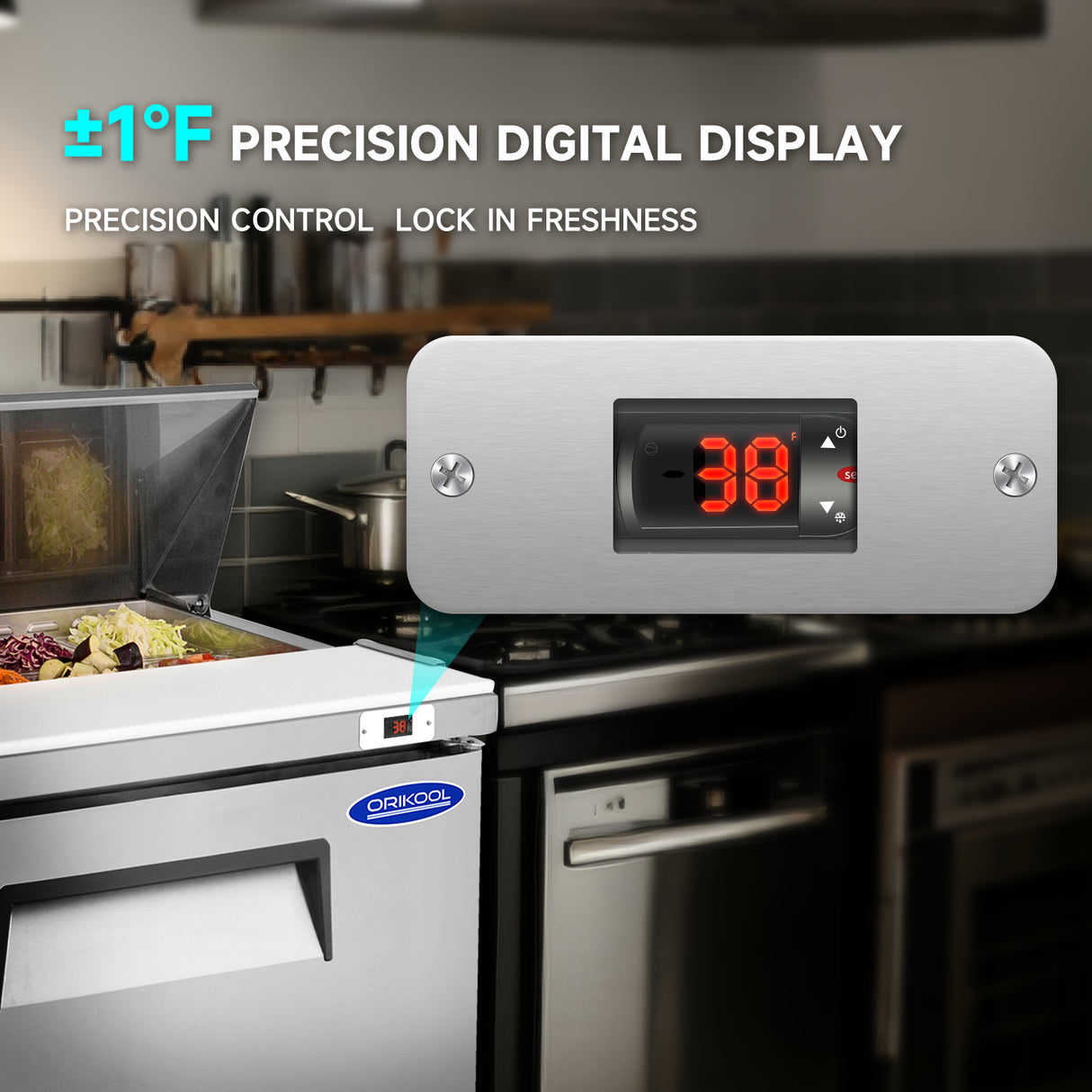 Orikool 60 In Commercial Refrigerators Sandwich & Salad Prep Table