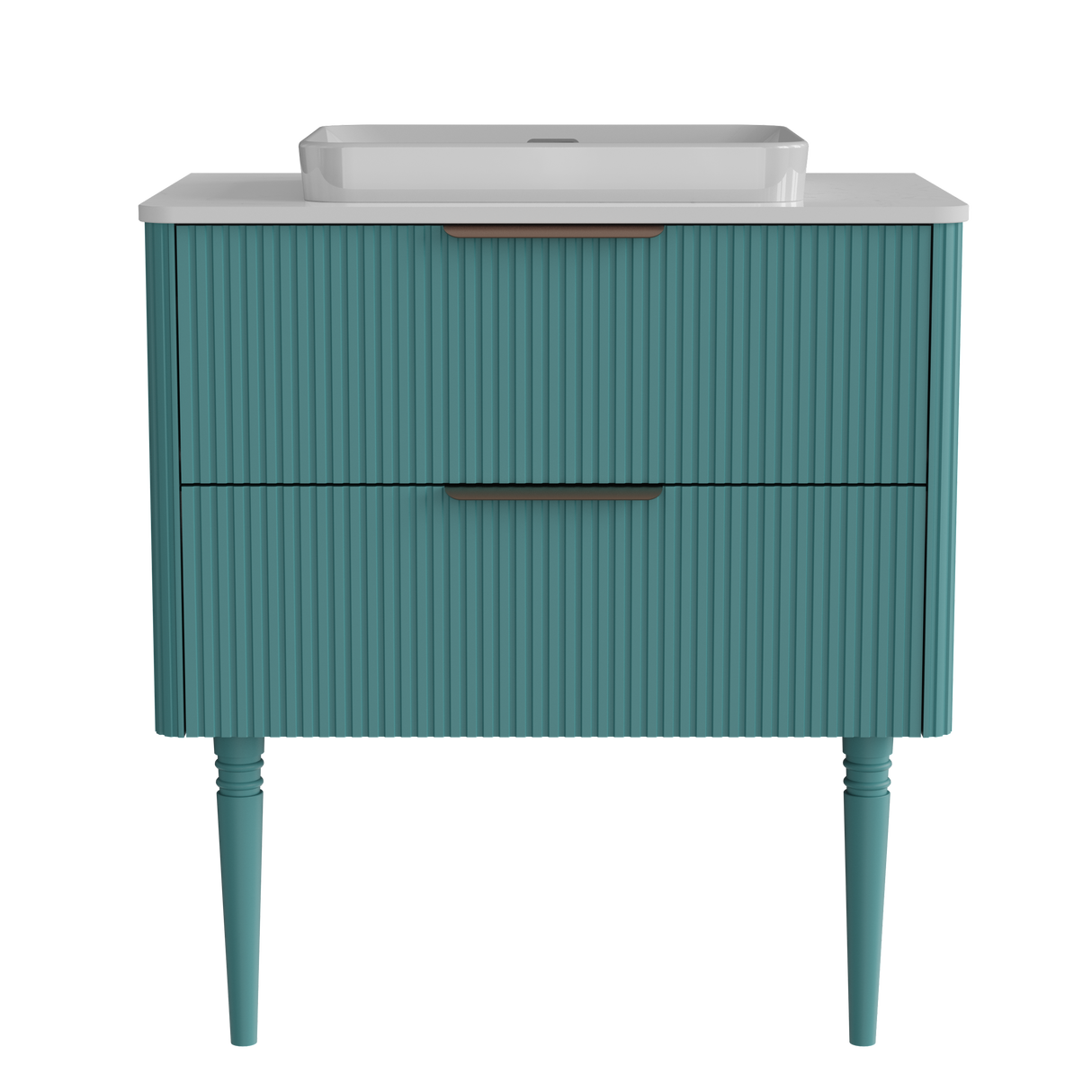 Elena Striped Aquamarine Bathroom Vanity Without Sink