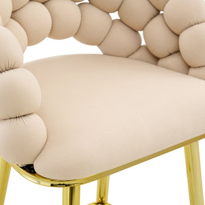 Bubble, Ball Chain Tufted Bar Chairs For Kitchen Island & Home Bar (Set of 2)