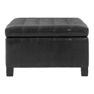 Square Tufted Indoor Ottoman With Lift-Top Storage