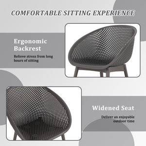 4 Pack Lounge Chair Set With Long Table