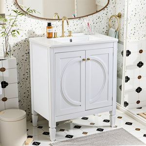 30" No Assembly Needed Vintage Bathroom Vanity