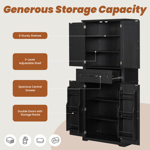Bathroom Storage Cabinet with Multi-Functional Storage Space