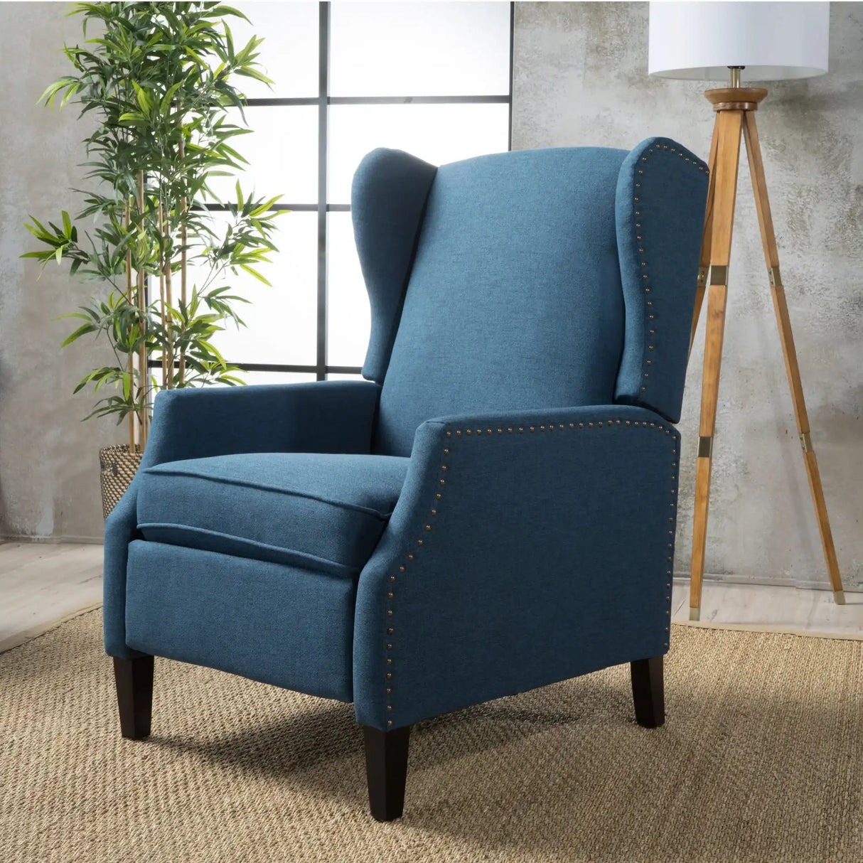Westeros Wing Back Fabric Upholstered Recliner - Best Buy Furniture