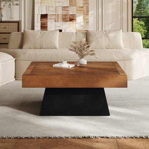 Modern Square Coffee Table for Living Room, 31.5 Inch