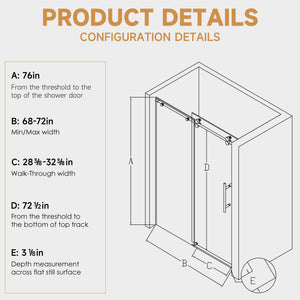 Frameless Single Sliding Shower Door