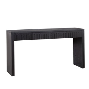 Modern Black Console Table with 4 Drawers – 59.2" Entryway Table with Storage
