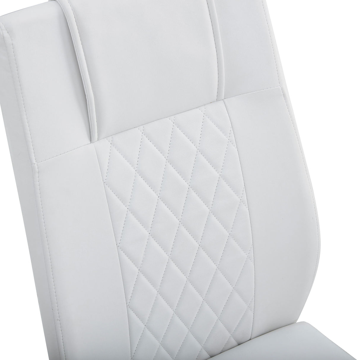 Modern Dining Chairs With Padded Seat, Metal Legs